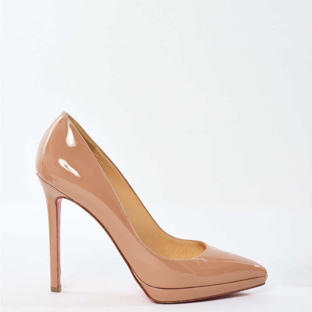 Christian Louboutin Pigalle Nude Patent Leather Pumps Size 37